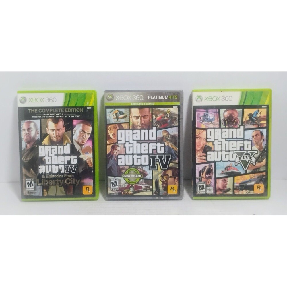 XBOX 360 GRAND THEFT AUTO GTA LOT GTA IV GTA V & LIBERTY CITY STORIES READ!!!!